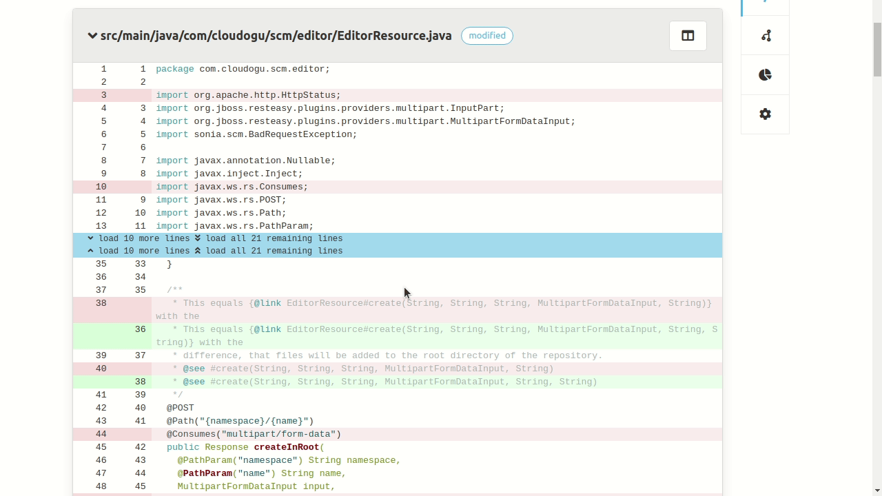 expandable diff