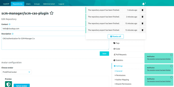 SCM-Manager notifications