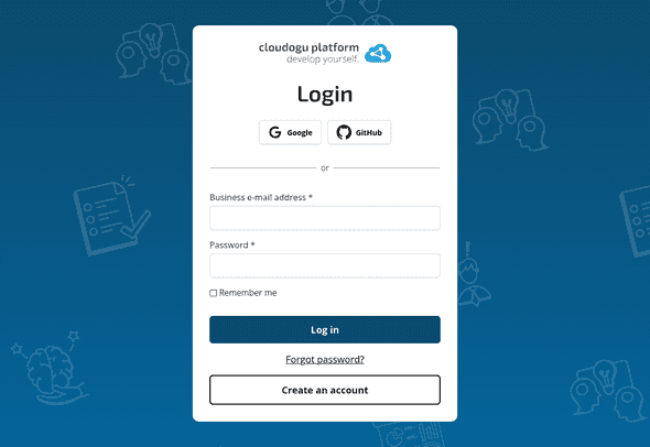 cloudogu platform-Login-Form